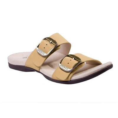 Spenco Vista Sandals Women's US 9 Yellow Leather Arch Support Slip On HAWK2230