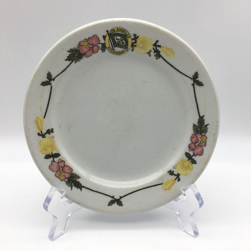 Los Angeles Steamship Co. - 1920's - Rare Steamship China Floral Dessert Dish