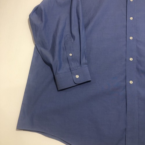 LL Bean Shirt Men’s 3XL Blue Button Down Big & Tall Wrinkle Resistant - Picture 3 of 9