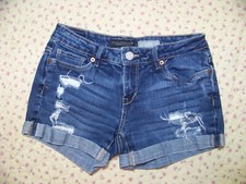 Women's Aeropostale Distressed Denim Jean Shorts - Midi - Size 4