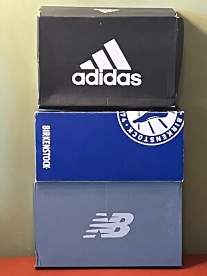 3 EMPTY Replacement Shoe Sneaker Boxes: Adidas New Balance, Birkenstock NO Shoes