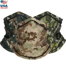 3 Pack Neck Gaiter Camouflage Cooling Face Mask Summer Breathable Bandana Scarf
