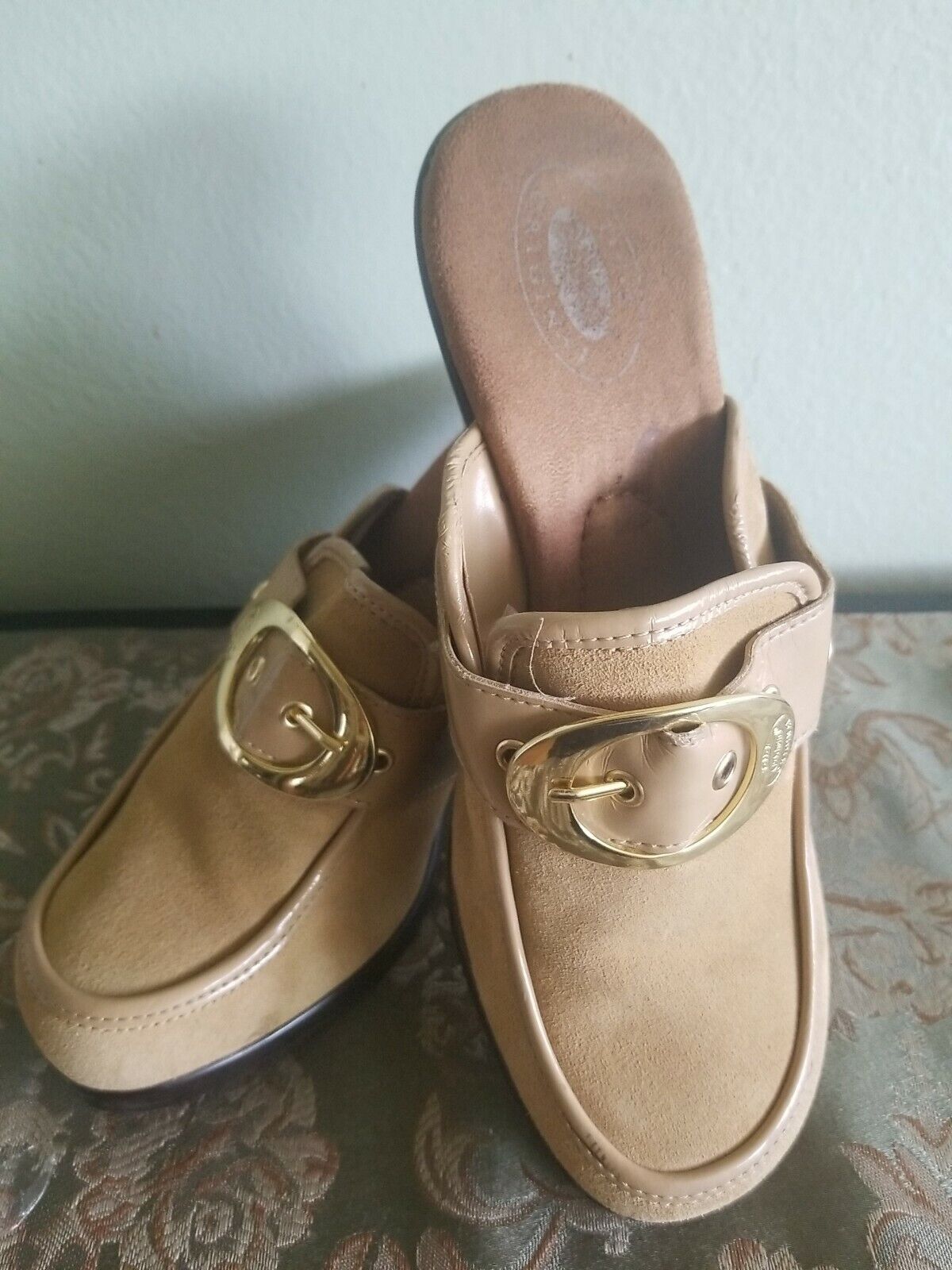 Women's Dr. Scholls Original Platform Sandals Suede Shoes Size 8M