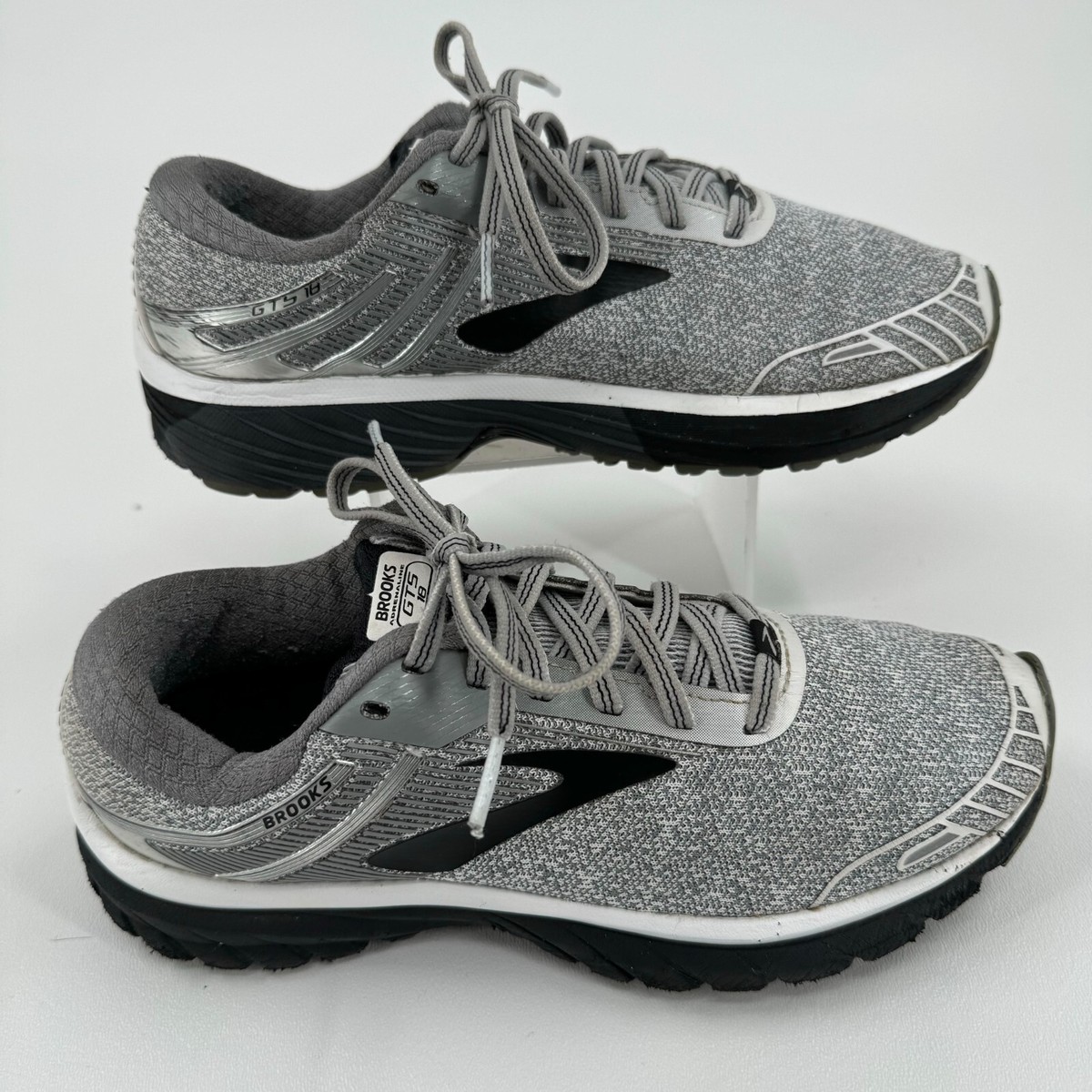 Brooks Running Shoes Adrenaline GTS 18 WOMENS Gray Lace Up