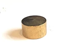 New 3/8" Solid Brass Modern Flat Cap Finial tap 1/8IPS (3/8") lamp part    #5114