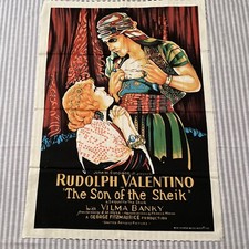 Wesco-Reltex The Son Of The Sheik MOVIE POSTER 1982 Fabric 22x29&rdquo; Valentino