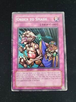 Order to Smash - Yugioh Trap Card - Vintage | eBay Order to Smash - Yugioh Trap Card - Vintage | eBay
