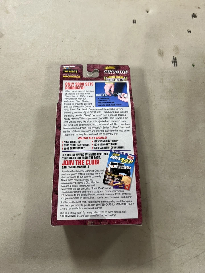 Johnny Lightning Corvette Collection First Shot 1998 Кабриолет Фиолетовый D23 - Изображение 2 из 2