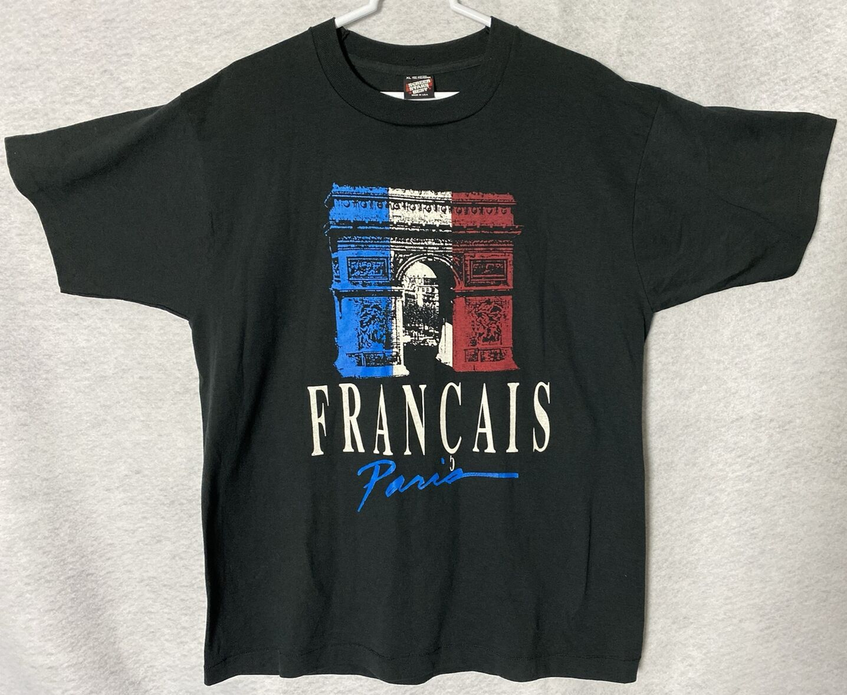 Vintage Paris Francais Single Stitch T Shirt Size XL France made