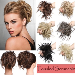 Curly Messy Bun Hair Piece Scrunchie Cover Hair Extensions Fly A