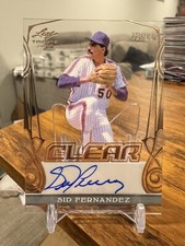 2023 Leaf Trinity Baseball Sid Fernandez #/99 SSP Clear Auto 🔥📈