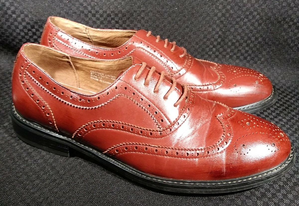 SAOLA Scarpe uomo Delli Aldo taglia 11 punta tonda. Fodera in vera pelle.