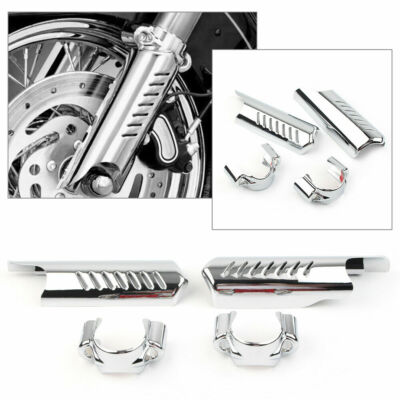 2X Left &Right Lower Leg Deflector Shield For Harley 86-17 FL Softail 06-17 Dyna