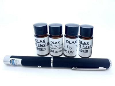 Olax 10ml Dick, 10ml Licht, 10ml Flexibel UV Kleber, 9 LED
