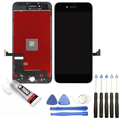 Kit écran Tactile Noir + LCD De Remplacement Pour IPhone 8 (compatible, Générique) - Neuf