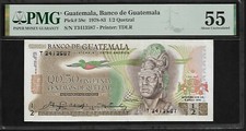 Guatemala 1/2 Quetzal 1978 PMG 55  P#58c Series T, Printer : TDLR