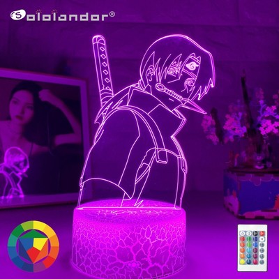 3d Lampe Anime Naruto Uchiha Itachi Licht Schlafzimmer Dekor Kind