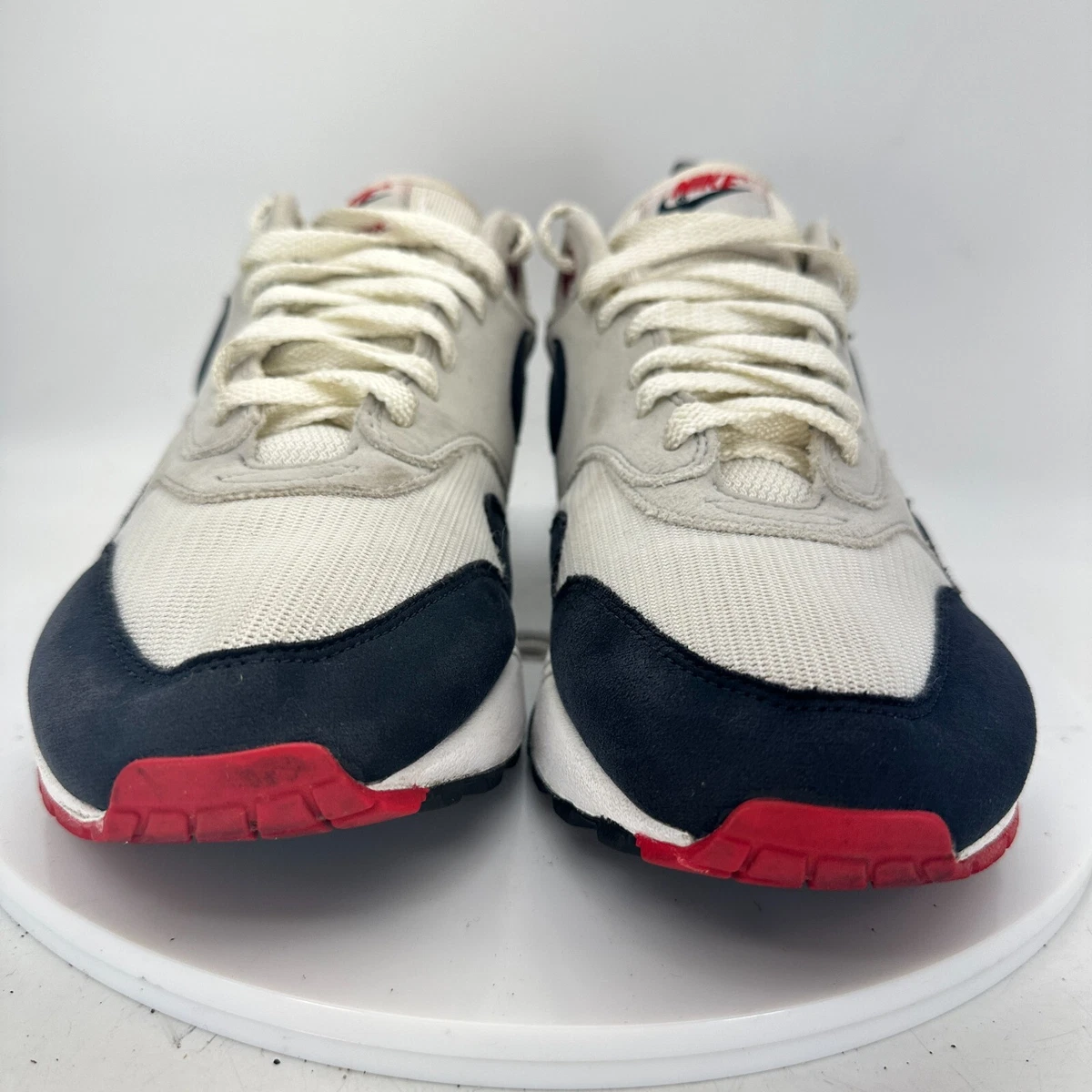 Nike Air Max 1 Anniversary Obsidian White Men Sneaker Shoes 908375