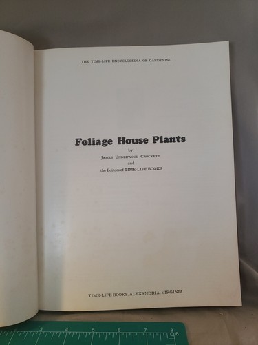 Foliage House Plants Time-Life By James Underwood Crockett 1973 Book - Picture 5 of 8