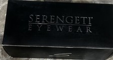 RARE FIND SERENGETI ETTORE SANDED BLACK  BLUE FRAME  CASE - NEW IN BOX PICS 