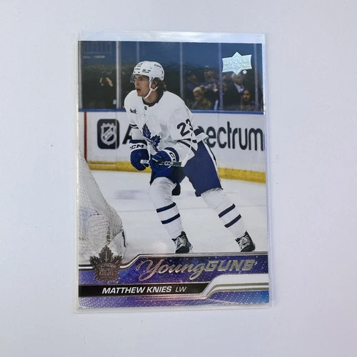 Matthew Knies 2023-24 Upper Deck Series 1 Young Guns Rookie Card #222