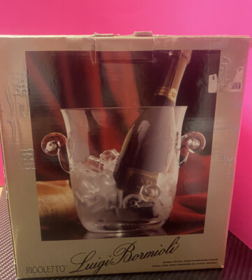 Luigi Bormioli Rigoletto Blown Crystal Wine Champagne Cooler RR202 EXC Condition