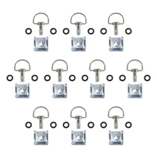 Motorcycle Race Fastener Quick Release 1/4 Turn Screw Bolt 17mm Sliver USA