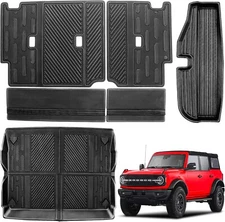 TRUNK MAT REAR BACKREST FOR 21-24 FORD BRONCO 6 PCS FITS 4 DOOR ONLY