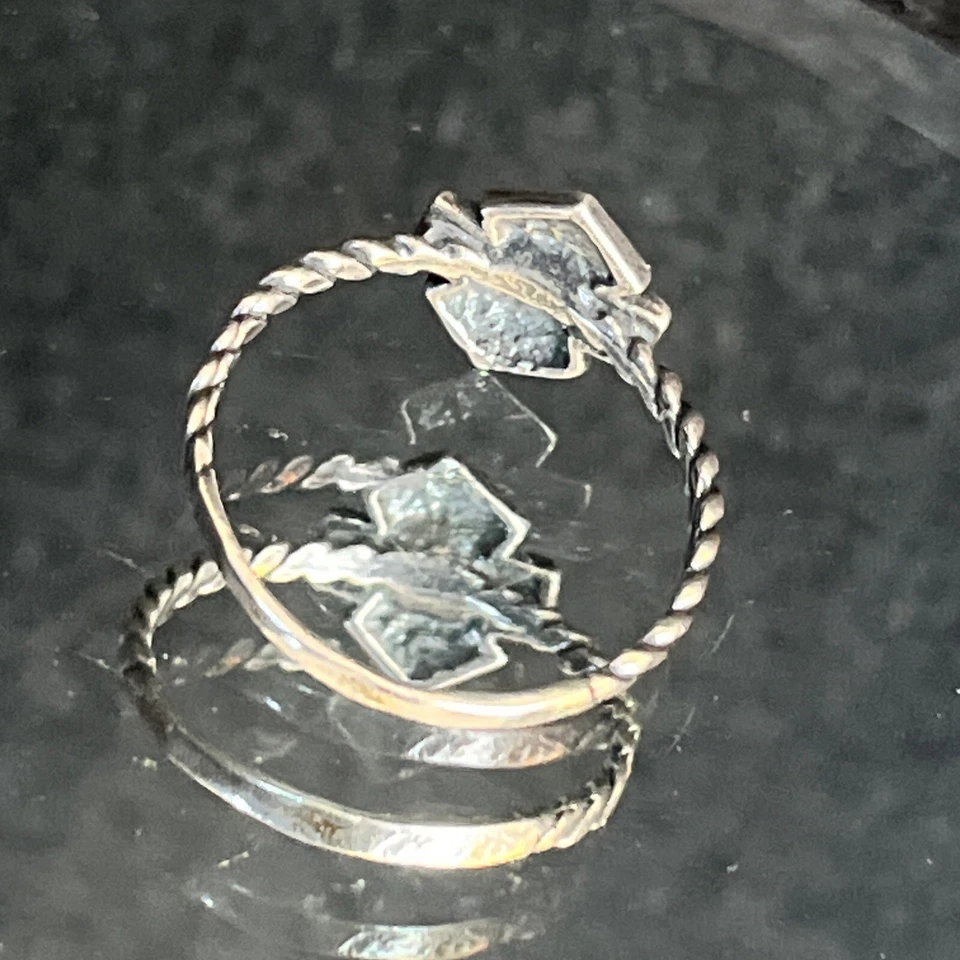 Vintage Unique Harley Davidson Motorcycle Eagle Sterling Silver Women’s S7 Ring - Image 3 of 4