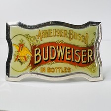 Vintage Anheuser-Busch Budweiser "In Bottles" Belt Buckle Nice Patina