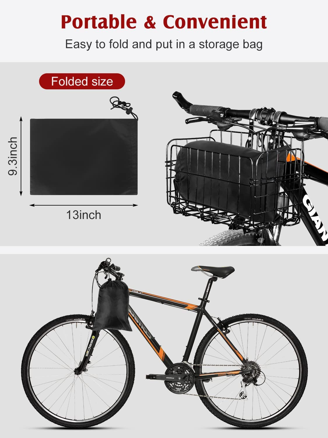 Bike Cover - 210D Oxford Outdoor Waterproof Bicycle Covers with Lock Hole, All W