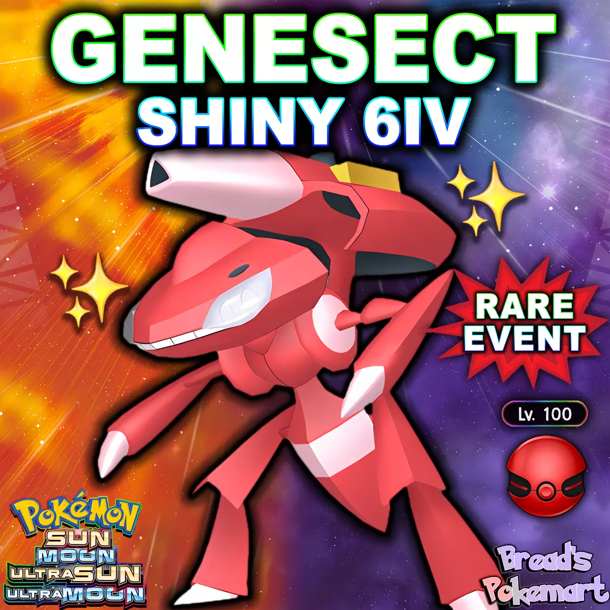 ✨ Genesect ✨ Mythical Legendary Pokemon Sword and Shield 6IV Pokémon