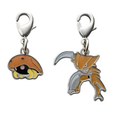Pokemon Center National Zukan Metal Charm 140 141 Kabuto Kabutops