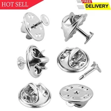 JANYUN 120 Pairs Butterfly Clutch Tie Tacks Pin Back Replacement with 8mm Len...