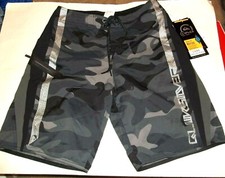 New Quiksilver sz 16 / 28 gray black camo board shorts swim suit trunks swimsuit
