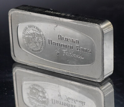 1970 Fairbanks Alaska National Bank Franklin Mint 2oz 925 Silver
