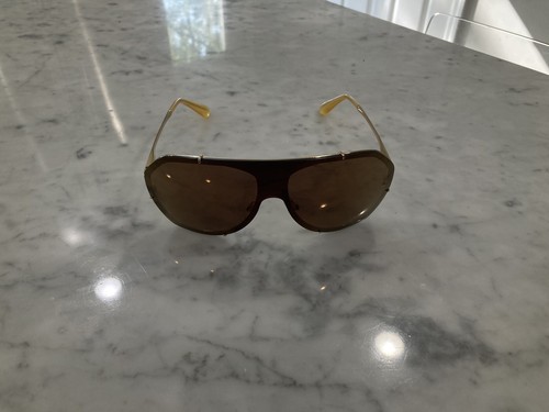 Dolce & Gabbana Gold 37mm Shield Sunglasses DG 2162 02/F9 - Picture 19 of 20