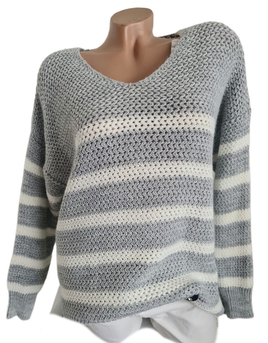 Strickpullover Grobstrick Pulli Damen Alpaka Pullover Grobstrick