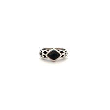 Sterling Silver Onyx Ring Stone 8 x 6mm 