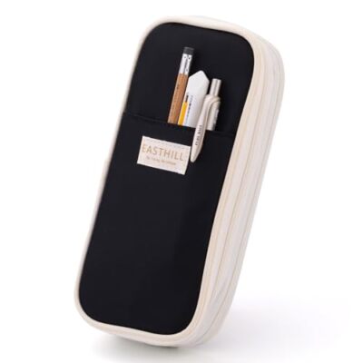  Big Capacity Pencil Case Large Pencil Pouch Stationery Pen Bag for Teen Black