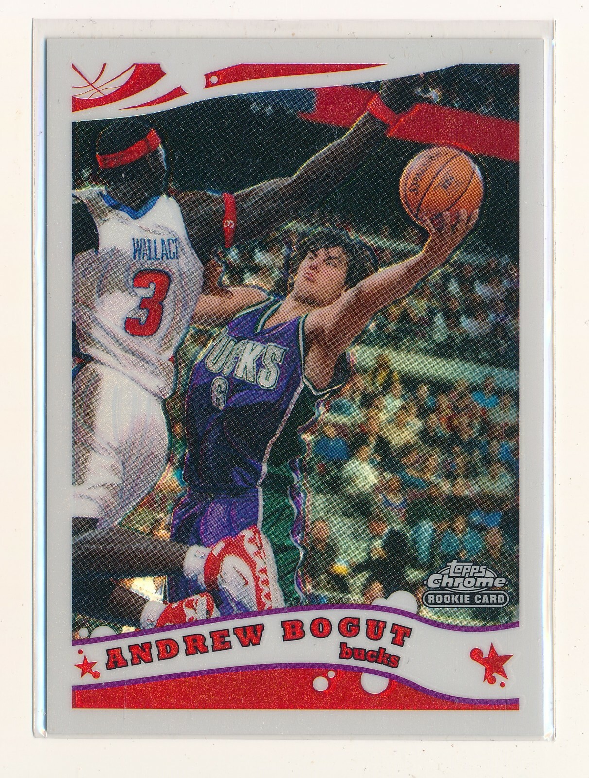 ANDREW BOGUT 2005-06 TOPPS CHROME REFRACTOR #210 RC #/999 LAKERS WARRIORS BUCKS