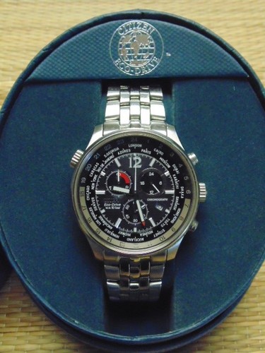 CITIZEN WR10 BAR WORLDTIMER CHRONO CHRONOGRAPH DEPLOYMENT BRACELET + WATCH  BOX | eBay