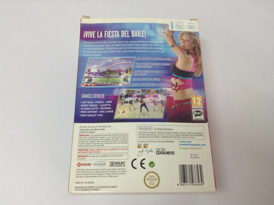 ★ Nintendo WII Zumba Fitness world Party  + Cinturon Zumba Belt   ★  ESP, foto 3 de 5