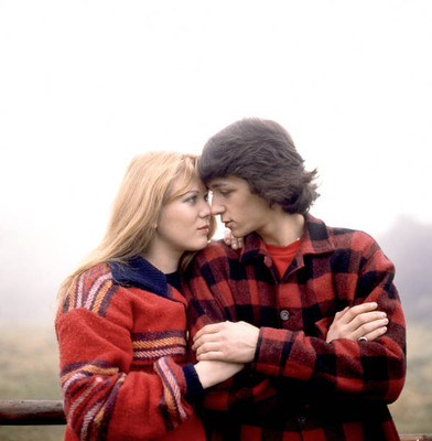 Juliane Werding with boyfriend Tobi Pflug at the photo shoot in Ba- Old Photo
