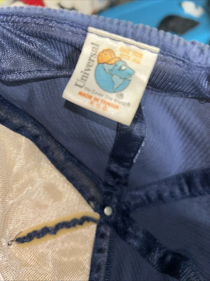 Vtg NOS 90s University of Illinois Illini Corduroy Hat Cap Snapback 80s Chief - Image 2 of 3