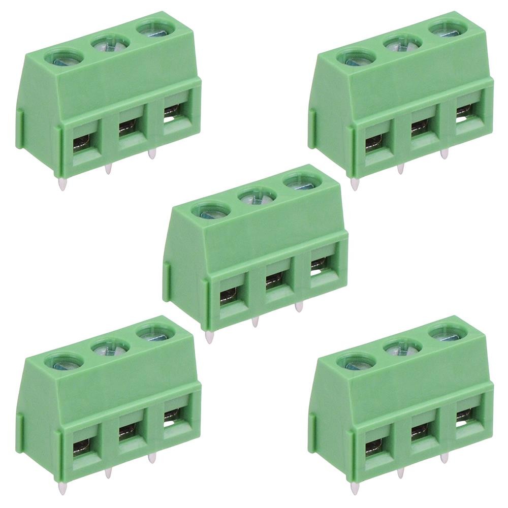 5 x 3-Way 5.08mm PCB Terminal Block 12A 300V