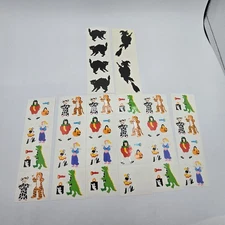 Vtg 90s Mrs. Grossman's Stickers Lot Halloween Trick or Treaters Witch Cat 