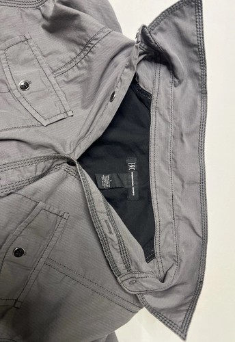 INC Herren Oberhemd Gr. L grau bestickt leicht mit Taschen Metallknöpfe - Bild 7 von 19