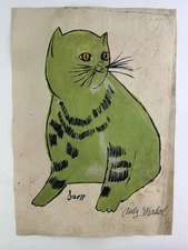 Andy Warhol COA Art Painting Original Drawing Vintage Paper Signed