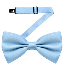 Bow Ties for Men Pre-Tied Adjustable - Classic Men's Bow Tie - Light Blue